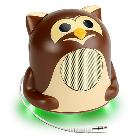 GOgroove Groove Pal Jr. Owl Portable High-Powered Portable Animal Speaker with Glowing LED Base for Smartphones , Laptops , Tablets , MP3 Players & More!