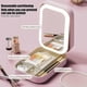 thumbnail image 2 of Makeup Bag With Led Mirror, Portable Makeup Storage Bag With Makeup Brushes Storage Organizer for Travel, 2 of 5