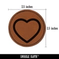 thumbnail image 2 of Heart Hollow 2.5" Faux Leather Round Engraved Iron-On Patch - Brown, 2 of 6