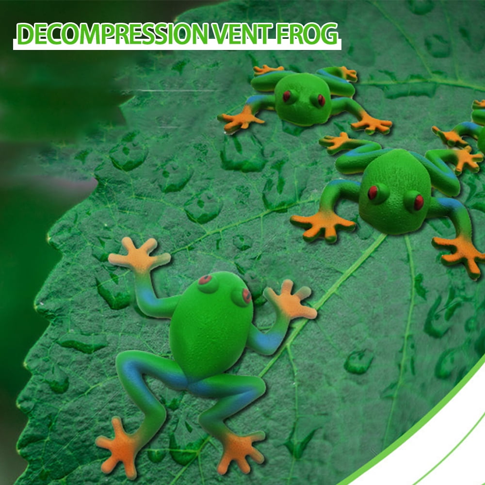 Abracing Mini Cute Frog Anti Stress Ball Press Soft Sticky Stress Relief Toys Fun Gift