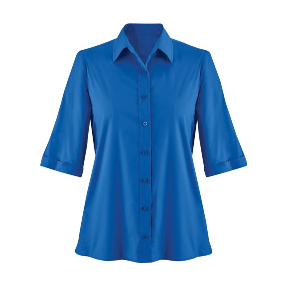 Poplin 3/4-Sleeve Shirt By Collections Etc.™
