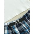 thumbnail image 6 of Bagilaanoe 2Pcs Little Girls Fall Clothes Toddler White Long Sleeve Turtleneck Tops + Pleated Plaid Skirt 3T 4T 5T 6T Kids Casual Skirt Set, 6 of 8