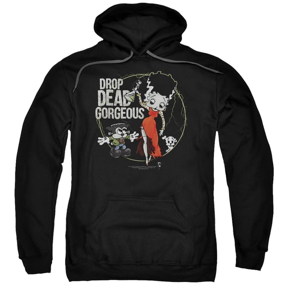 Betty Boop Men's Drop Dead Gorgeous Hooded Sweatshirt Medium Black