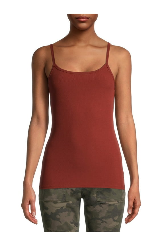 Scoop Neck Spaghetti Straps Stretchy Lingerie Camisole (Juniors) 1 Pack