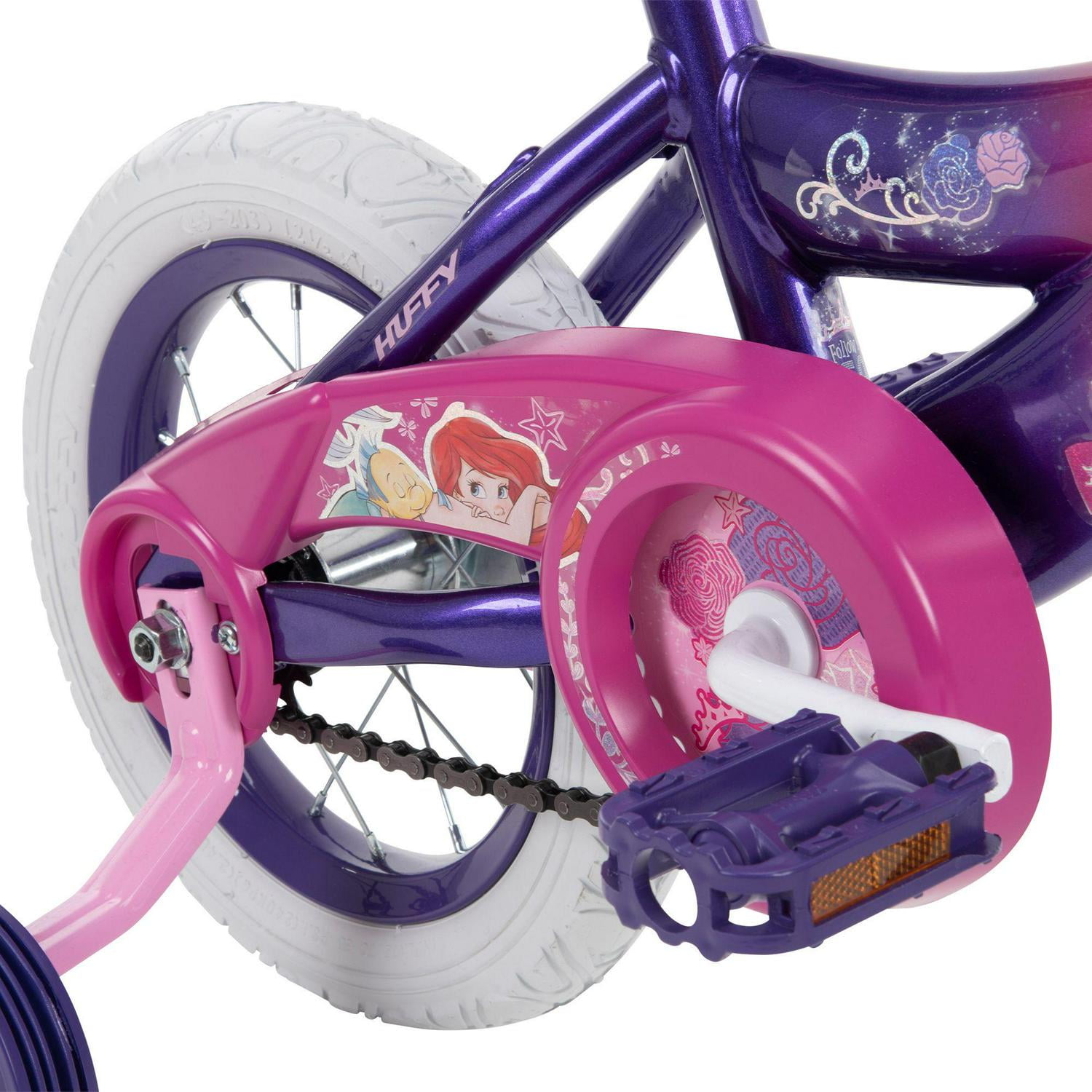 Huffy Girls\' Disney Bike 12 Princess Speed, with 1 Pink/Indigo Hot in. Bubble-Maker