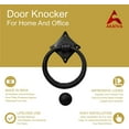 thumbnail image 4 of Akatva Black Hand Forged Iron Door Knocker for Front Door, Handmade Natural Oil Black, Exterior Home Door Knocker for Doors, Iron Door Knocker Natural Oil Black, 4 of 7