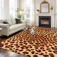 thumbnail image 3 of 8x10 Area Rugs for Living Room, Leopard Texture Print Non Slip Area Rugs for Kitchen Bedroom Entryway, Orange Yellow Retro Farmhouse Washable Carpet Runner Rug Floor Mats for Bedroom Home Decor, 3 of 9