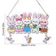 thumbnail image 3 of Letrero grande de madera para puerta de Pascua | Decoración navideña con estampado de huevos y conejitos | Decoración primaveral estilo granja para el hogar y fiestas, 3 of 6