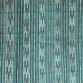 thumbnail image 1 of Ahgly Company Indoor Square Southwestern Light Blue Country Area Rugs, 5' Square, 1 of 4