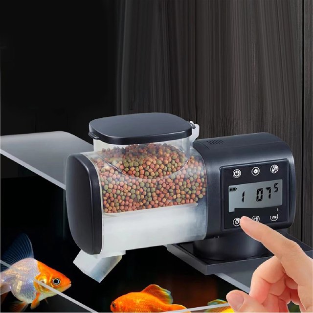 Automatic Fish Feeder 500mI Large Capacity Intelligent Timing Adjustable Feeding Auto Food Dispenser For Aquarium Fish Tank ,Long Lasting