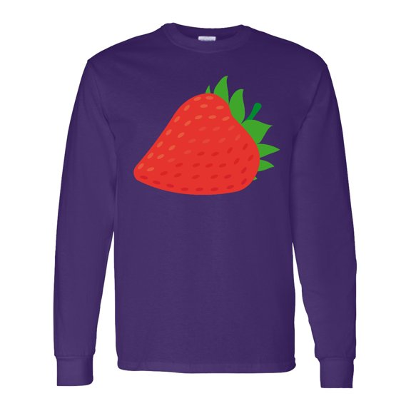 Inktastic Strawberry Fruit Long Sleeve T-Shirt
