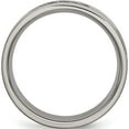 thumbnail image 2 of Titanium Brushed With Black Rubber Design 7mm Ridged Edge Band (Size 8) Made In China tb277-8, 2 of 5