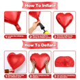 thumbnail image 3 of Globos Sowide con forma de corazón rosa y rojo, 18 cm, lámina de mylar, 12 unidades, 3 of 7