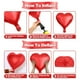 thumbnail image 3 of Globos Sowide con forma de corazón rosa y rojo, 18 cm, lámina de mylar, 12 unidades, 3 of 7