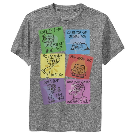 Boy's Inside Out Emotions Valentine Cards Performance Graphic T-Shirt