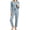 Blue, variant on REDESS Womens Pajama Sets, Ribbed Knit 2 Piece Matching Loungewear, Long Sleeve Crew Neck Top & Drawstring Waist Pants, Casual Lounge Sets for Women Sleepwear, S‑XXL
