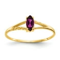 thumbnail image 1 of 14K Yellow Gold Ring Band with Stones (06) June Garnet (Rhodolite) Marquise Red, Size 6, 1 of 5