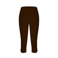 thumbnail image 4 of Chbgutlmr Capri Pants for Women Elastic Waisted Cropped Cutout Athletic Yoga Pants Summer Workout Leggings, 4 of 6