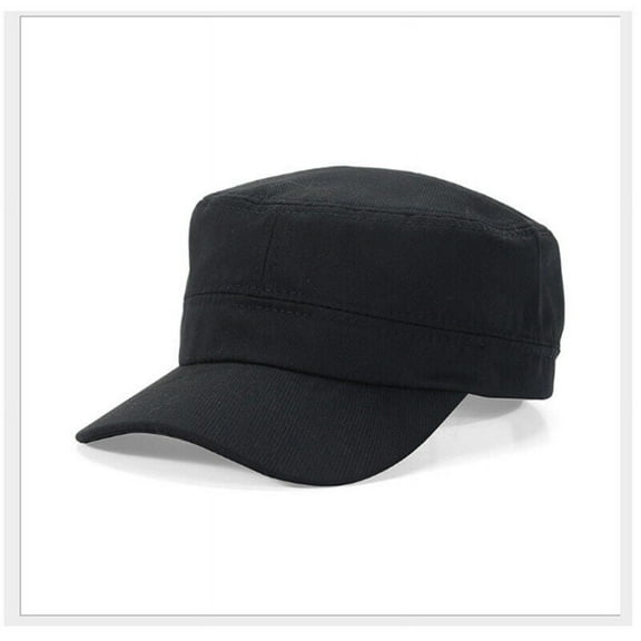 Washed Cotton Military Caps Cadet Army Caps Unique Design Vintage Flat Top Cap