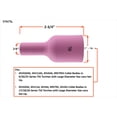 thumbnail image 2 of Long Alumina Nozzle Cups for TIG Welding Torches Series 9/20/25/17/18/26 with Large Diameter Gas Lens Set-Up - Model: 57N75L - #6 (3/8") - (2 PACK), 2 of 4
