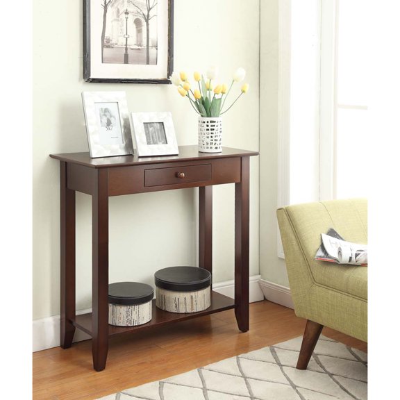 Convenience Concepts American Heritage Hall Table with Drawer and Shelf, Multiple Finishes