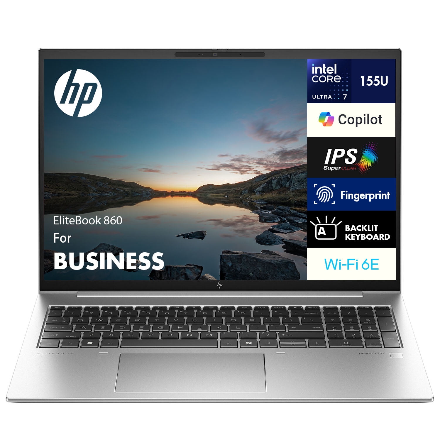 HP EliteBook 860 Business Laptop 16.0in WUXGA (Intel Ultra 7 155U, 64GB DDR5, 2TB PCIe SSD, Intel Graphics, Win 11 Pro) w/USB-C Dock