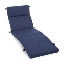 72-inch Outdoor Chasie Lounge Cushion-Color:Azul