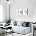 thumbnail image 6 of 3 Piece Modern Blue Flowers Canvas Wall Art for Bedroom Living Room decor,Bathroom Wall Decor,3 Panels framed Wall Watercolor Painting Kitchen Home Decoration Canvas Print Artwork Wall Mural, 6 of 6