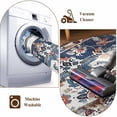 thumbnail image 6 of Boho Ethnic Style Large Area Rugs 6x9 ft Retro Floral Texture Washable Rug Non Slip Indoor Carpet Absorbent Floor Mat for Living Room Bedroom Dining Room, 6 of 9