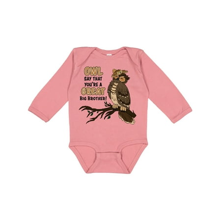 

Inktastic Owl Say That You re A Great Big Brother-Cute Owl Family Gift Baby Boy or Baby Girl Long Sleeve Bodysuit