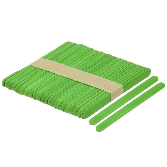 50pcs Wood Craft Sticks, 4.5 Inch Ice Cream Sticks for DIY Craft Green