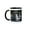Black/White, variant on 3drose, Savannah, Georgia. Neptune Nymphs Spray Water at Park Fountain, 11oz Two-tone Red Mug