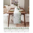 thumbnail image 3 of Eucalyptus Leaves Table Runner 108 Inches, Spring Botanical Branches Butterfly Bed Runner Dresser Scarves Tabletop for Indoor Outdoor Parties/Ceremony/Banquet, 13"x 108", 3 of 8