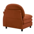 thumbnail image 2 of Miekor Furniture Vitoria Curved Sofa RSF Teddy Fabric W/Pillow -Orange No.3086, 2 of 6