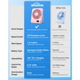 thumbnail image 6 of Desk Fan Battery Operated, Portable USB Rechargeable Fan, 2000mAh 180° Tilt Folding Personal Fan With Power Display, 100 Speeds Ultra Quiet Table Fan for Desktop, Home, Travel, 6 of 7