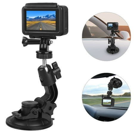 Image of Camera Suction Cup Mount TSV Action Camera Holder Adapter for Car Windshield Window Universal 1/4 Screw Sucker Clamp Compatible with GoPro Hero 10 9 8 SJCAM Canon Sony DSLR Nikon