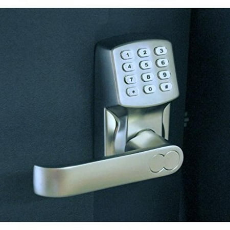 Electronic Keyless Door Lock Set - Satin Nickel (For Left-Hinged Doors