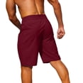 thumbnail image 5 of Bermuda Shorts for Men Summer Casual Lightweight Elastic Waist Straight Leg Loose Athletic Shorts with Zipper Pockets, 5 of 6