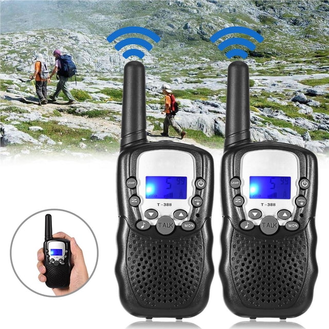 Range Multi-Channels Walkie Talkies Radio De 2 Vías Juguete Para Niños Para Actividades Al Aire Libre Negro 3Km 2 Piezas seitruly EL009993-00
