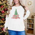 thumbnail image 6 of Christmas Tree Sweatshirts Women Pine Tree Print Shirts Nature Lover Gift Casual Tee Long Sleeve Xmas Pullover, 6 of 7