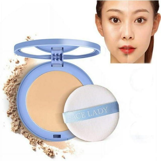SACE LADY Face Pressed Powder Sets Makeup Controls Shine Smooth Fine Lines for Flawless Lightweight Finishing Effect Long Lasting Compact Cosmetics Cruelty-free