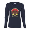 thumbnail image 2 of Wild Bobby, Life is Better with My Daschund Cute, Dog Lover, Women Graphic Long Sleeve Tee, Navy, X-Large, 2 of 4