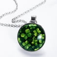 thumbnail image 2 of Saint Patrick's Day Women's Glass Design Circular Pendant Necklace - Sparkle and Shine with this Elegant Necklace, 2 of 5