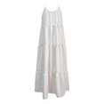 thumbnail image 4 of EliteGoogv Womens Maxi Dresses U Neck Sleeveless Backless Dresses For Women Pleated Side Pocket Summer Dresses Beach Vacation Wedding Guest Dresses Beige, 4 of 5