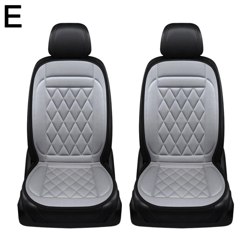 Zone Tech 12V Car Heated Seat Cover Black Universal Fit Plugs into Cigarette Lighter Walmart
