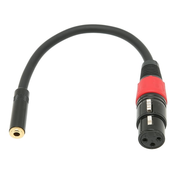 3.5mm To XLR Female Cable, Universal Wearable Plug Resistant Stress Relief Microphone Auxiliary Cord for PC for Camera XLR Female to 3.5mm Female 0.2m