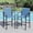 Blue, variant on Vicllax Outdoor Swivel Bar Stools Set of 2, Wicker Swivel Chairs with Ergonomic Shell Back Design, Modern Patio Chairs for Garden, Pool, Lawn in Gray