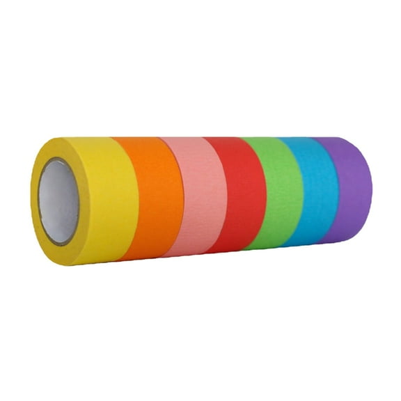 ROZYARD Colored Masking Tape,7/12 Rolls Colored Painters Tape for Arts and Crafts