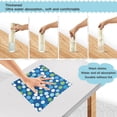 thumbnail image 3 of Yayeee 6 Pack Kitchen Dish Cloths Set for Washing Soft Drying Absorbent Microfiber Towels, Blue Dots, 3 of 9