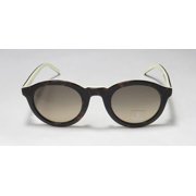 New Vera Wang Luxe Mariko Womens/ladies Round Full-rim 100% Uva & Uvb Walnut Frame Black Gradient Lenses 46-25-140 Sunglasses/shades